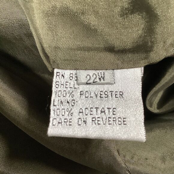 John Meyer Of Norwich Oversized Jacket Green Embroidery Beaded Embellish VTG 22W - Picture 11 of 15